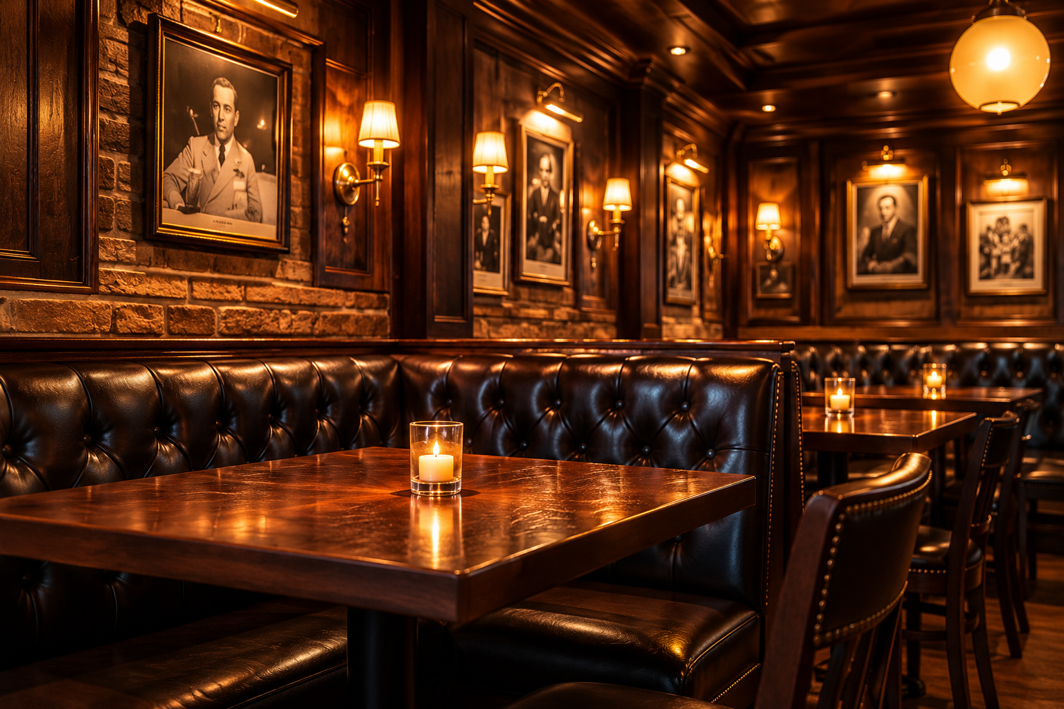 Warmly lit tavern interior — illustrative concept image